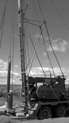 Cable tool on site in Ellensburg, Wa